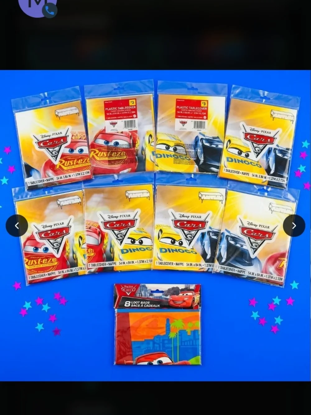 Disney Cars Birthday Party Set